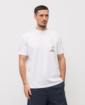 Iceberg Белая футболка с брендовыми нашивками F0126318