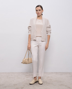 Peserico Бежевый топ из шелка S08893D07325