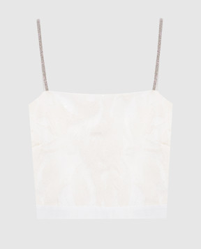 Peserico Білий топ з вишивкою A0813003701