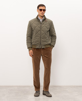 Canali Коричневые вельветовые брюки PT01657D91605