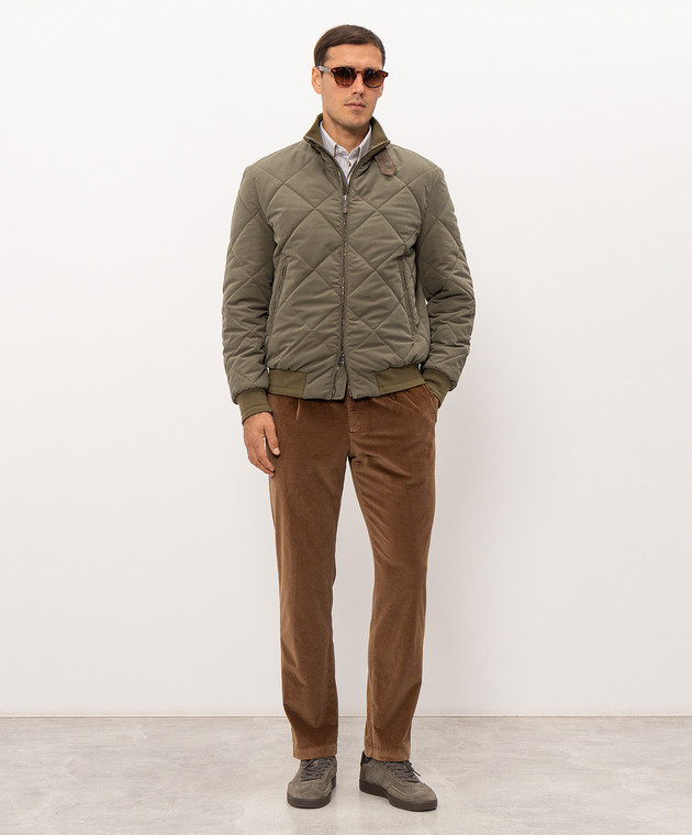 Canali Коричневые вельветовые брюки PT01657D91605 изображение 2