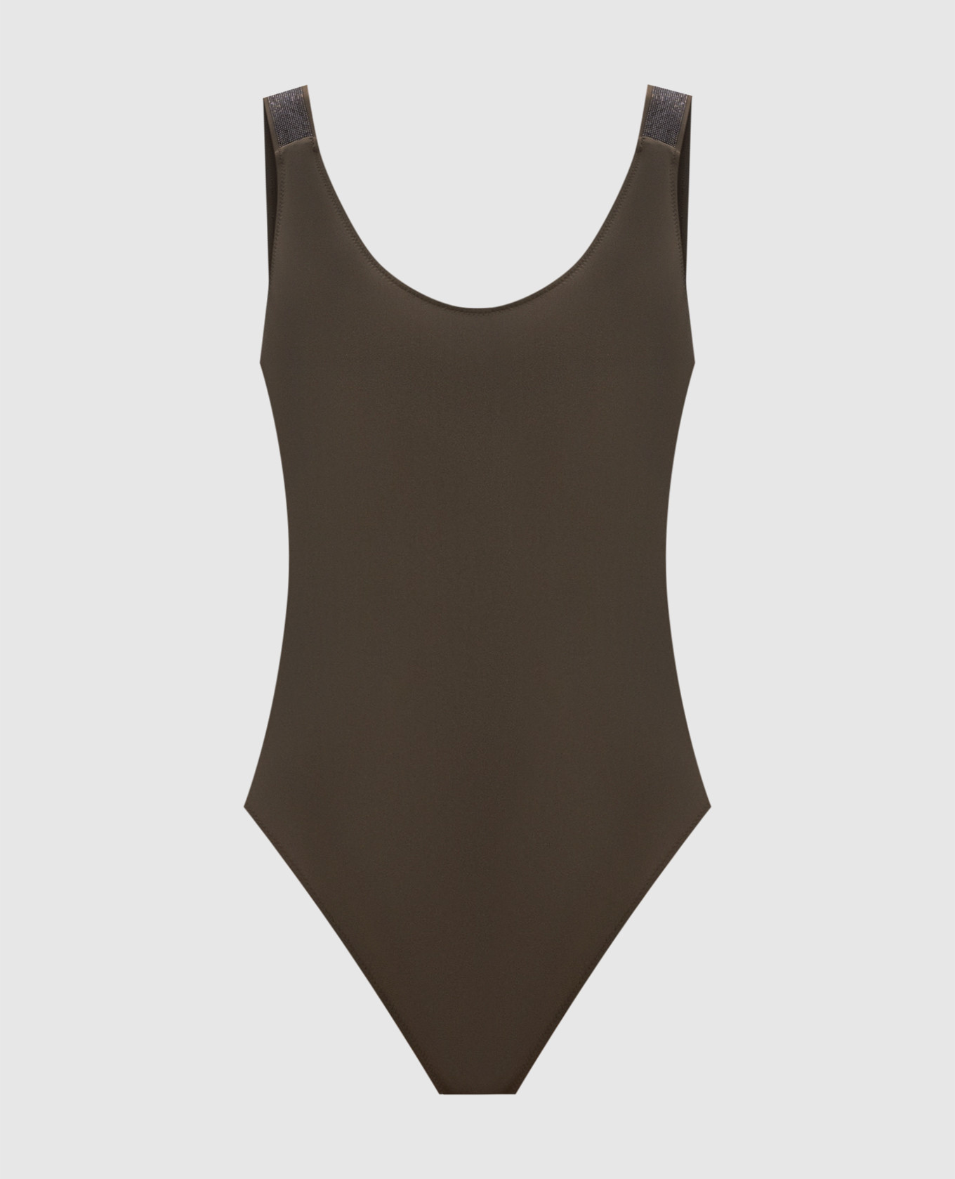 Купальник цвета хаки с цепочкой мониль