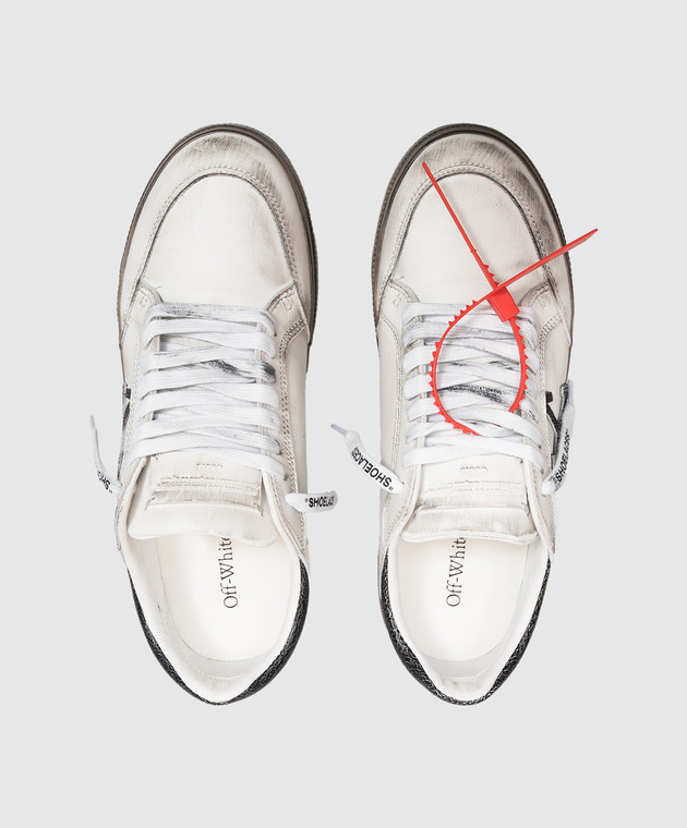 Off-White Кожаные кеды Vulcanized с винтажным эффектом OF06386001 изображение 4