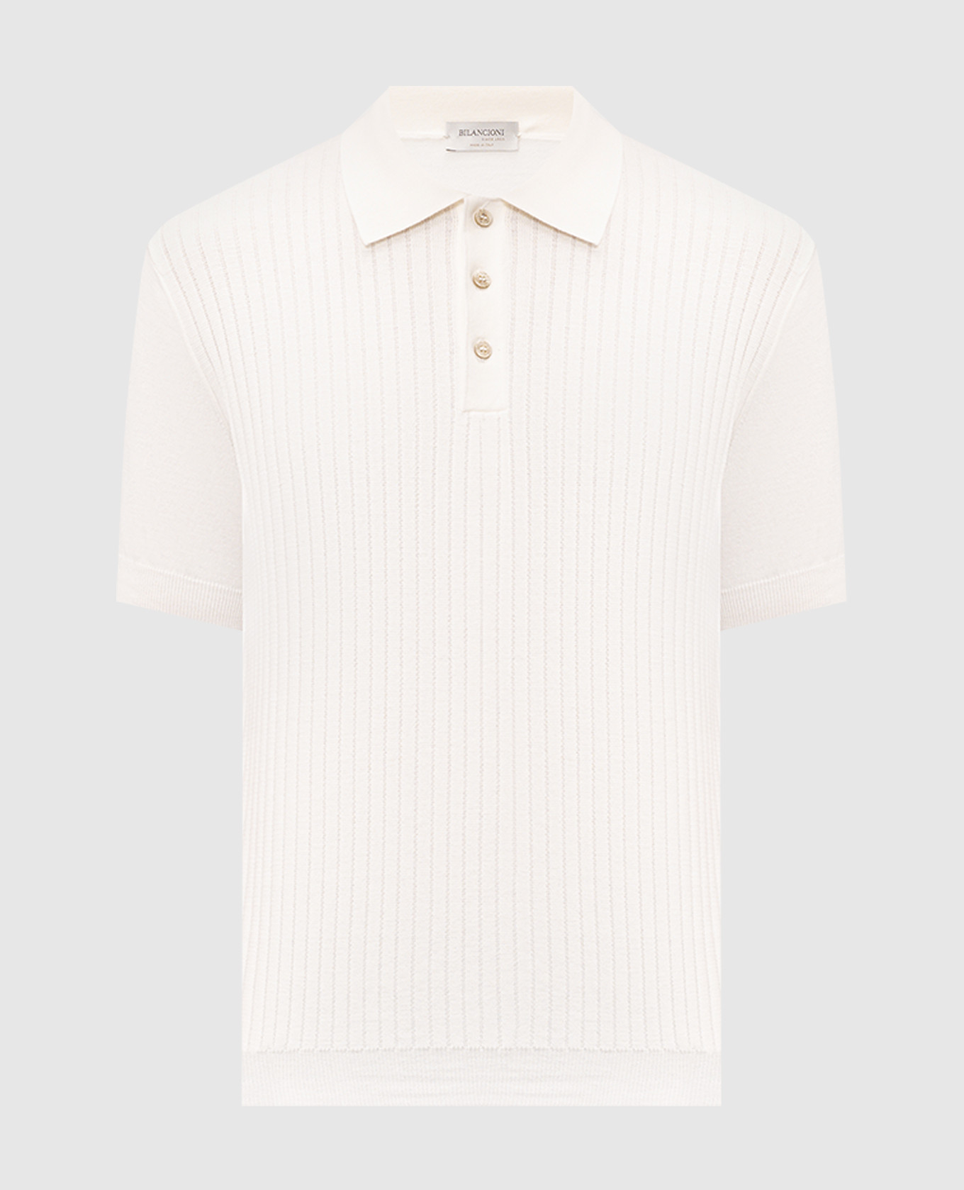 Поло в рубчик цвета айвори