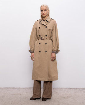 Brunello Cucinelli Бежевый тренч с цепочкой мониль ML5979963P