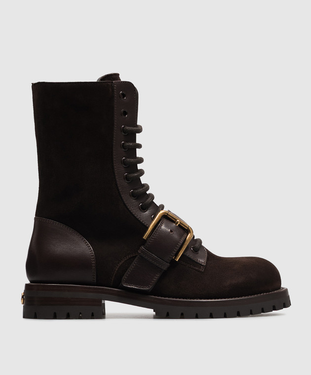 Dolce&Gabbana Коричневые замшевые ботинки CT1127A3S76