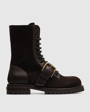 Dolce&Gabbana Коричневые замшевые ботинки CT1127A3S76