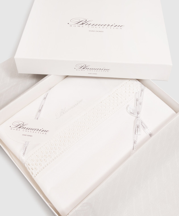 Blumarine Home Белая скатерть Porcellana с вышивкой W0000250027 изображение 2