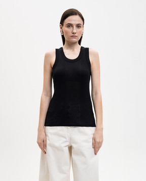 Loulou de Saison Черная майка LIMBA с вышивкой эмблемы LIMBALDS