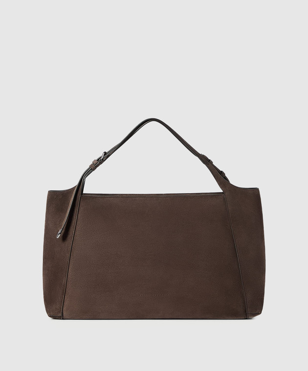 Brunello Cucinelli Коричневая замшевая сумка-тоут Sartorial MBDLB2843