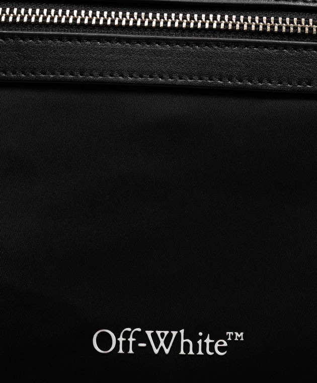 Off-White Черный рюкзак с логотипом OWMNB17F26FB01 изображение 4