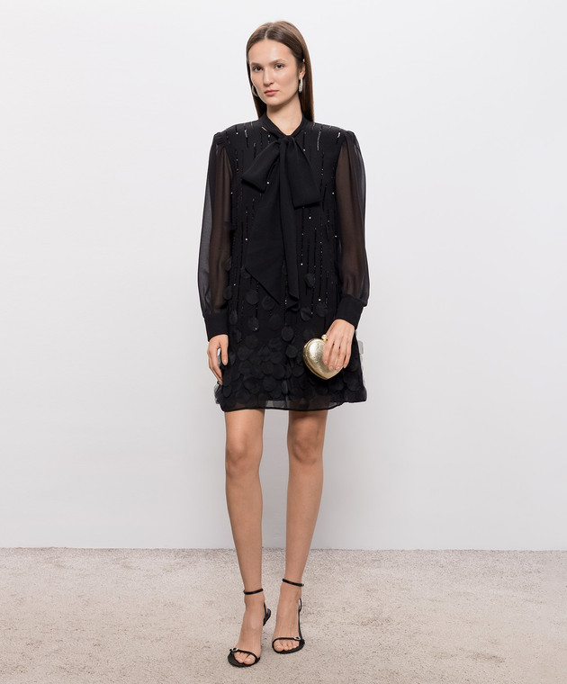 Twinset Черное платье мини 262AT2030 изображение 2