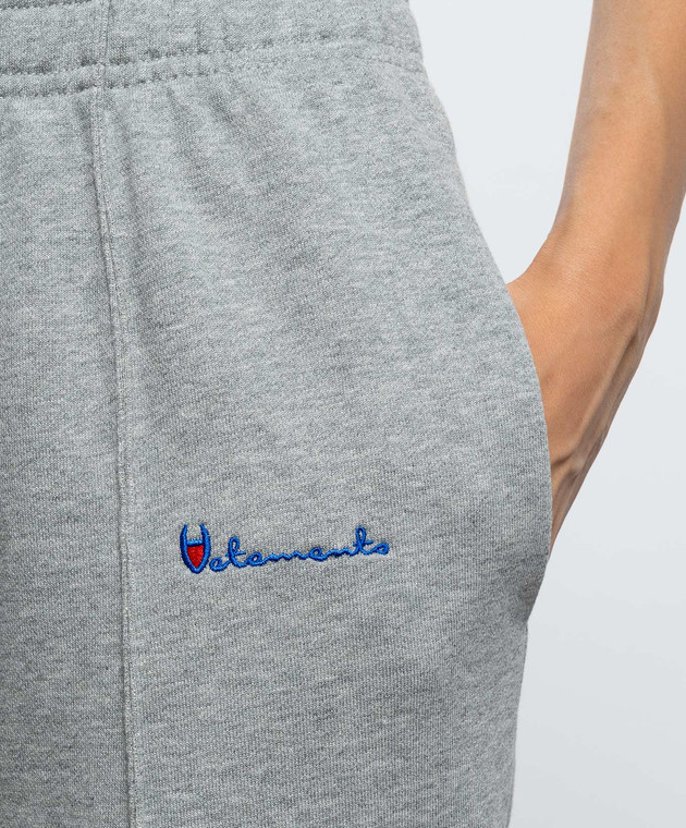Vetements Серые меланжевые спортивные штаны WH27SP224G изображение 4