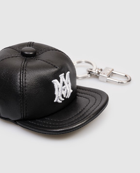 AMIRI Чорний шкіряний брелок у формі кепки AMHAOT1014m
