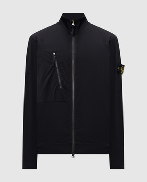 Stone Island Чорна вітровка з патчем логотипа L1S151200036S0375