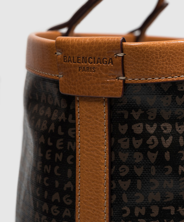 Balenciaga Коричнева сумка-тоут Select з принтом A000QA2ACQF зображення 5