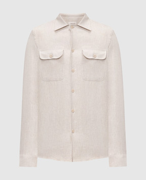 Doriani Cashmere Бежева сорочка з льону DOSLIDR4226950210