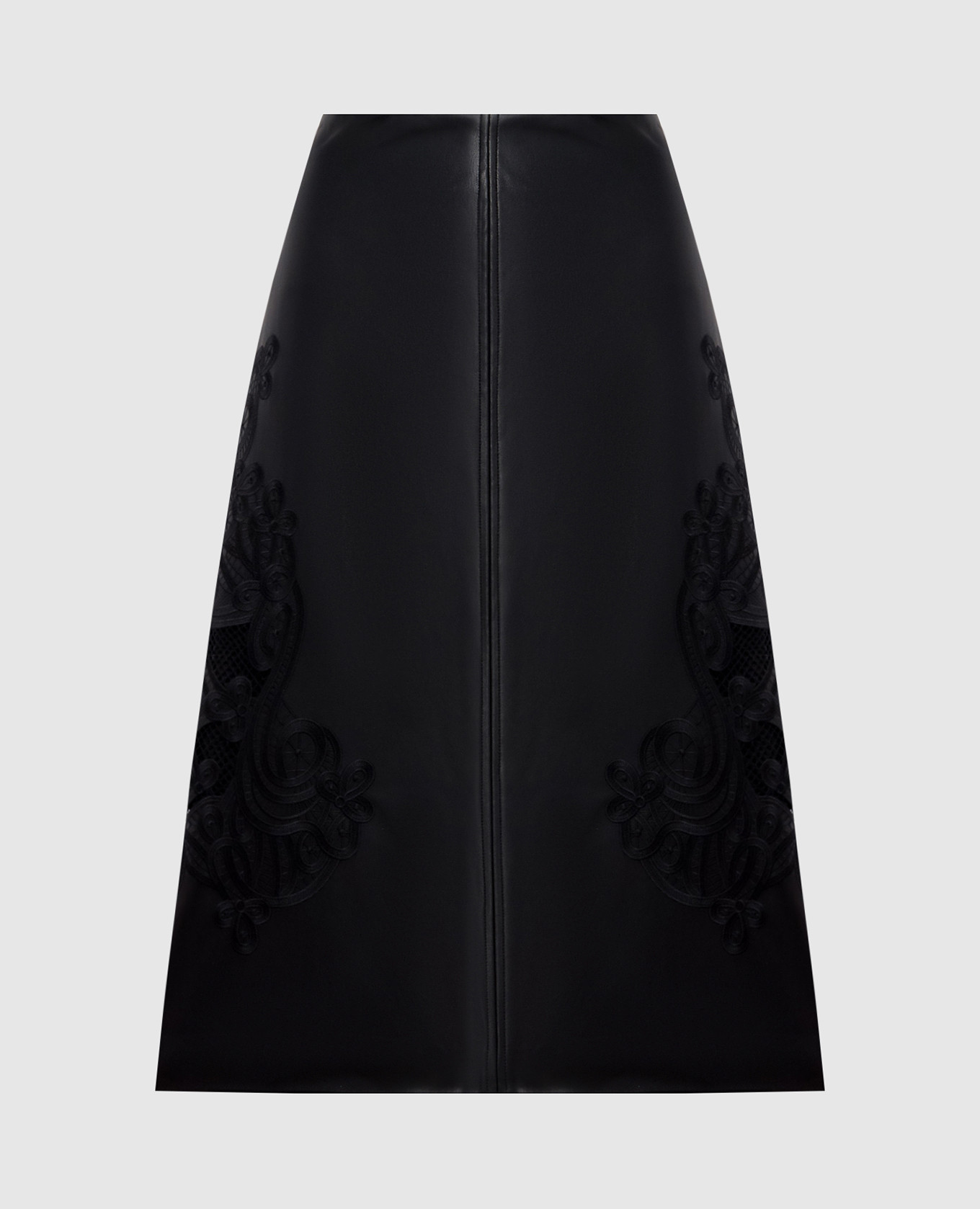 

Черная юбка с логотипом, Черный, Юбки-а-силуэта