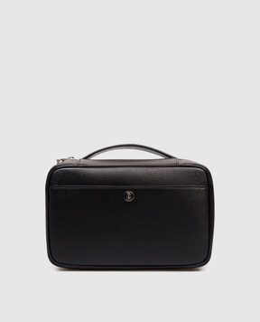 Brunello Cucinelli Черный кожаный несесер с тиснением логотипа MWRLBU441