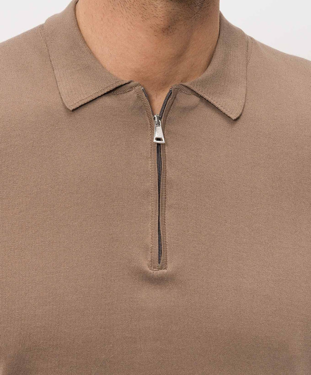 Cashmere&Whiskey Коричневое поло MB004Z изображение 5