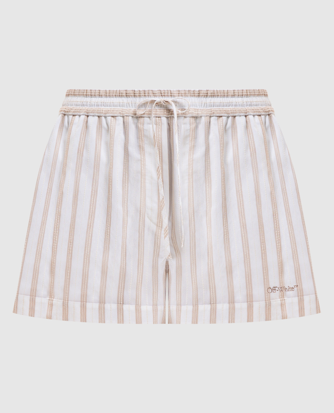 

Белые шорты в полоску, Белый, Шорты