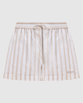 Off-White Білі шорти в смужку 2CB05JS26FAB001