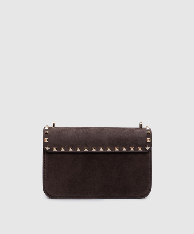 Valentino Коричнева замшева сумка Rockstud 9W2B0T76KQQ зображення 5