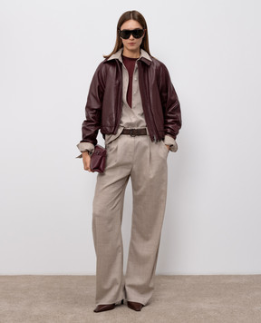 Brunello Cucinelli Бежевая рубашка из шерсти MP550M1M06