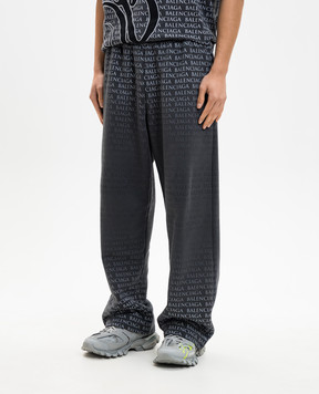 Balenciaga Сірі спортивні штани в принт 846917TTVO5
