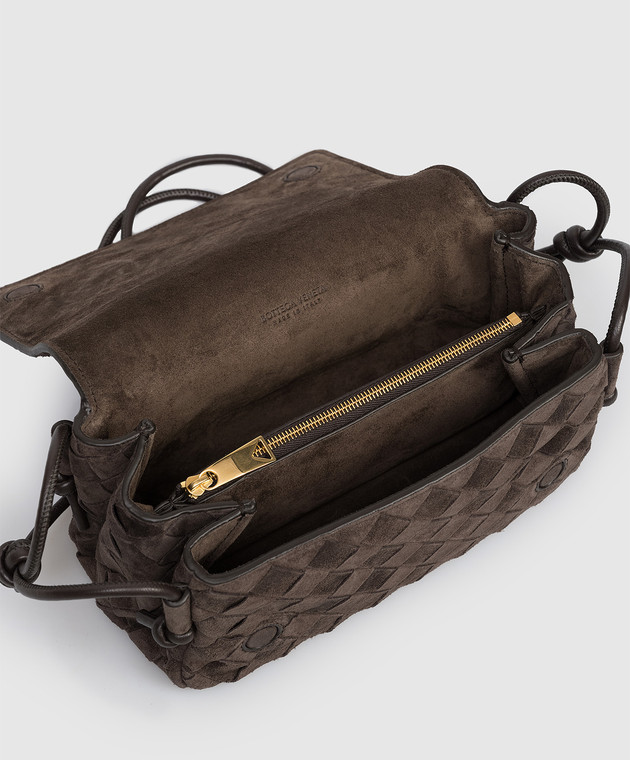 Bottega Veneta Коричнева замшева сумка крос-боді Notturno 843893V5ZZ4 зображення 4