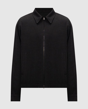 Herno Чорна куртка з льоном GI000642U17155S