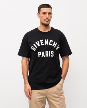 Givenchy Черная футболка с логотипом BM71NK3YRS
