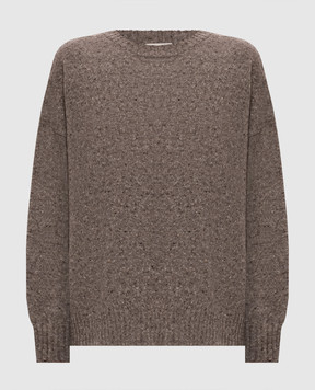 Max Mara Weekend Коричневый свитер PALCHI с шерстью и шелком WKDPALCHI