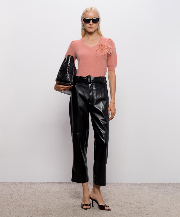Twinset Розовый джемпер с шерстью с брошью 262TP3260 изображение 2