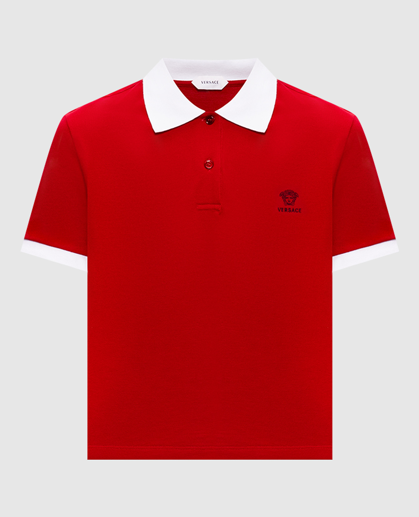 Красное поло с вышивкой