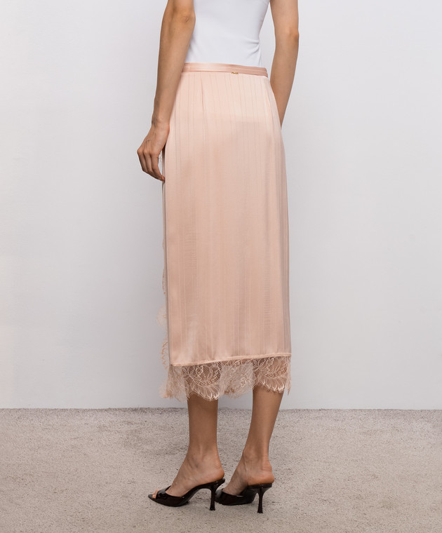 Twinset Розовая юбка с кружевом 262TP2123 изображение 4
