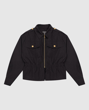 Balmain Дитяча чорна куртка BY2A87B00941214