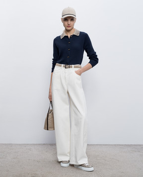 Brunello Cucinelli Синій кардиган з паєтками M19232416