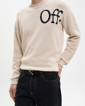 Off-White Чорний шкіряний ремінь Arrow з контрастним принтом OMRB14GS26LEA003