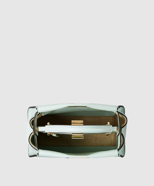 Fendi Зеленая кожаная сумка Peekaboo 8BN244AWQ8 изображение 4