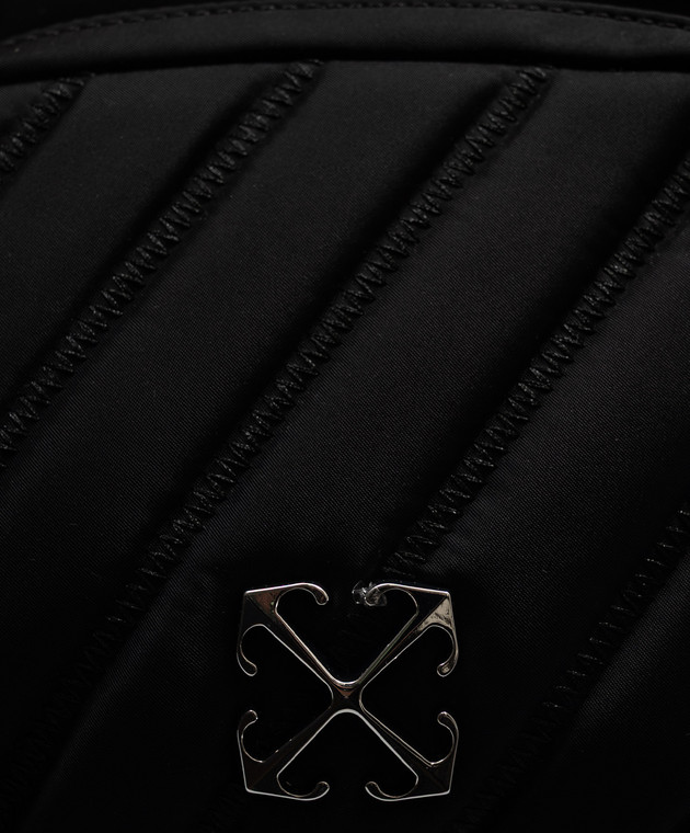 Off-White Черный рюкзак с фактурной эмблемой OWWNB09F26FB01 изображение 4