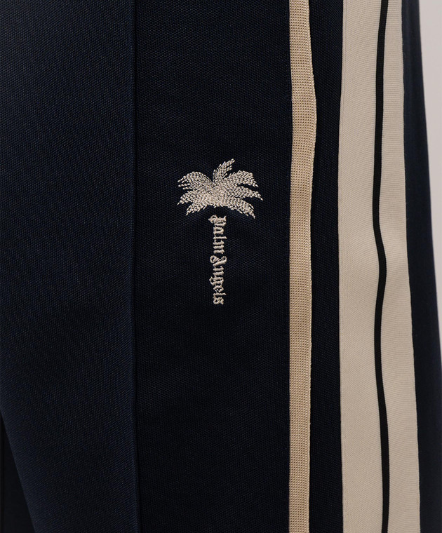 Palm Angels Сині спортивні штани з брендовою тасьмою PAMCJ009FB001 зображення 5