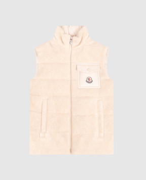 Moncler ENFANT Бежевый пуховый жилет Merek Teddy L29541A0004489BBG