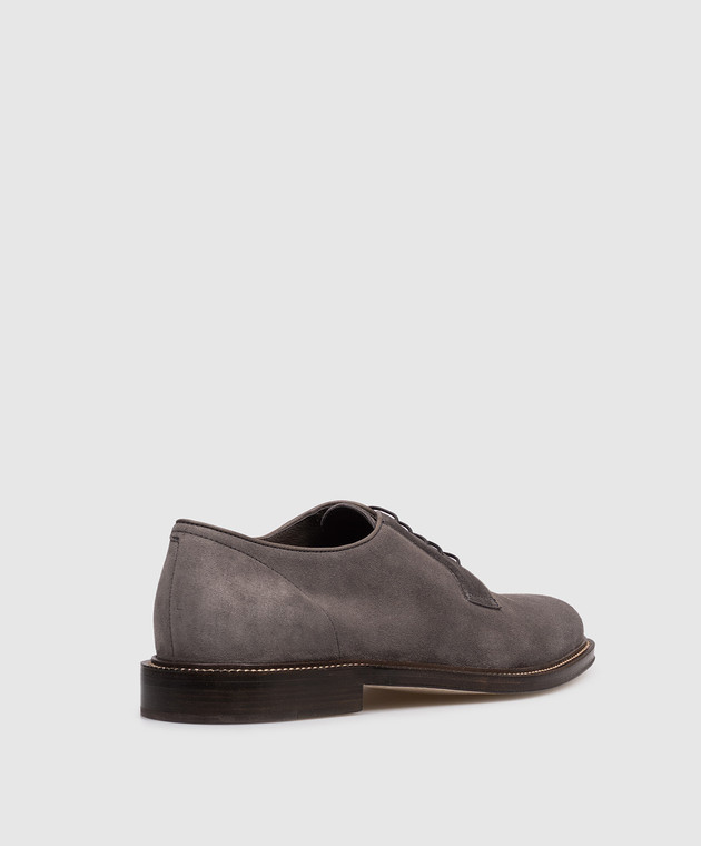 Brunello Cucinelli Серые замшевые лоферы MPUPAIT654 изображение 3