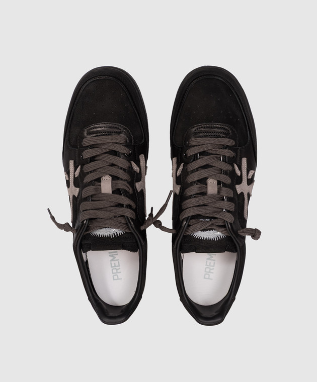 Premiata Черные кроссовки BSKTCLAY из нубука BSKTCLAY8439 изображение 4