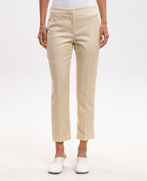 Alexander McQueen Желтые брюки из шерсти 830044QJAGA