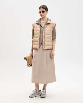 Peserico Бежевая футболка с цепочкой мониль S0651901930