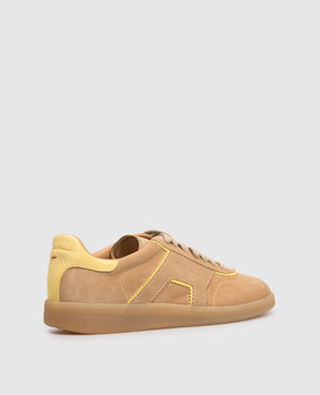 Santoni Коричневі замшеві кросівки з тисненням логотипа WBPL61463FAITUBY