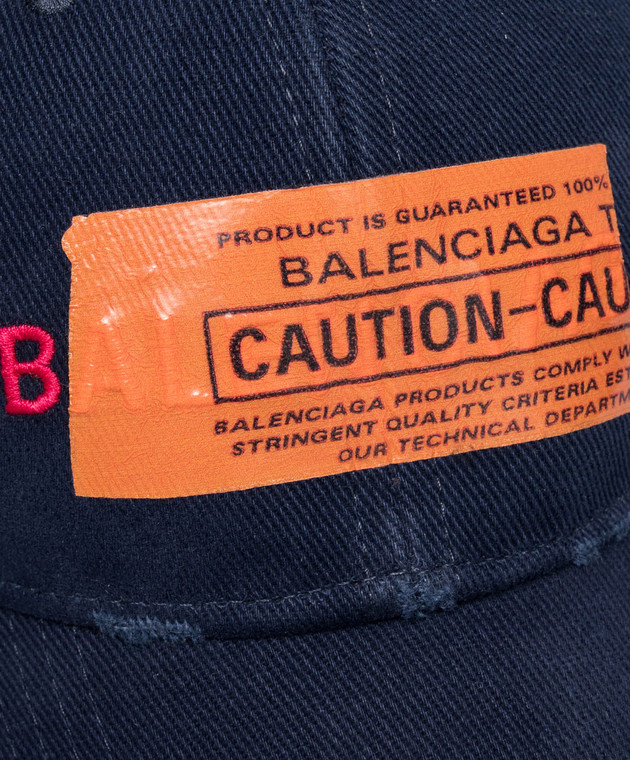 Balenciaga Синя кепка з вишивкою логотипа A001UK410B2 зображення 4