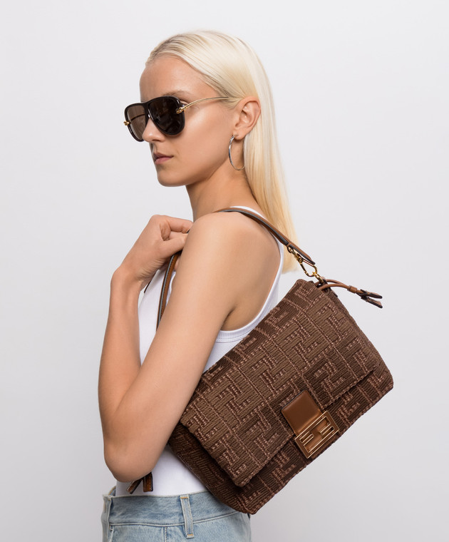 Fendi Коричнева сумка-месенджер Mamma 8BR833AY6G зображення 2